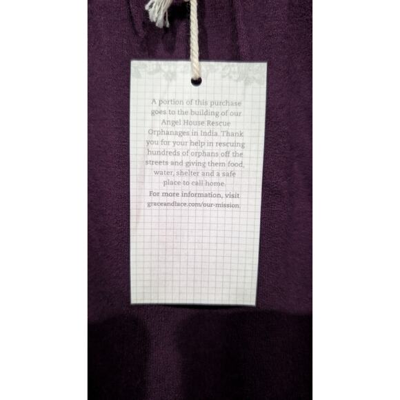 NWT Grace & Lace Maroon Embroidered multi Color Boho Long Sleeve Blouse - Picture 3 of 6